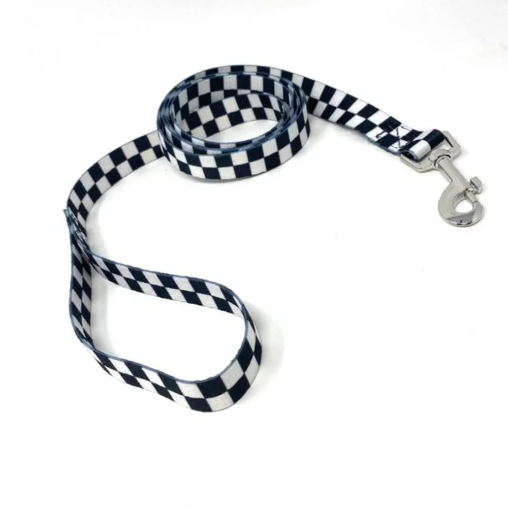 VANS VN0A4OFCNOA Stylish Dog Leash Nylon Checkerboard Black White 6 Foot Length